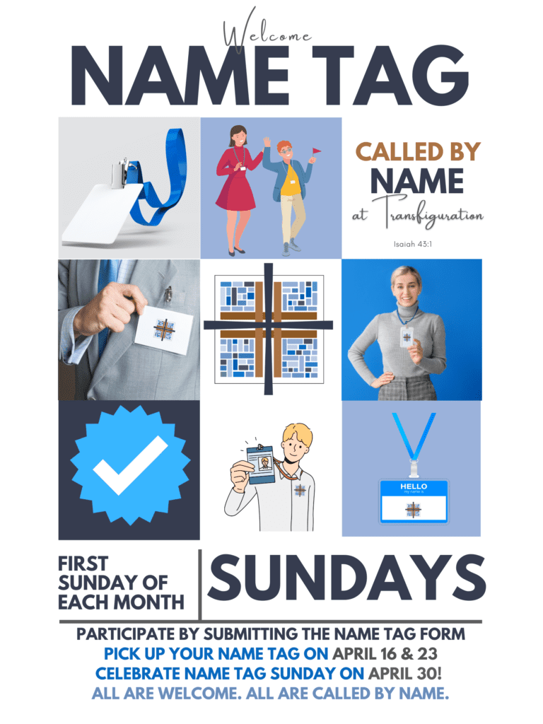 Welcome Back Name Tag Sunday!